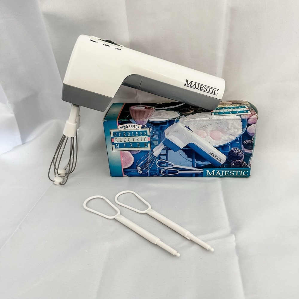 Cordless Battery Operated Electric Mixer‎ Majestic with Two Speeds